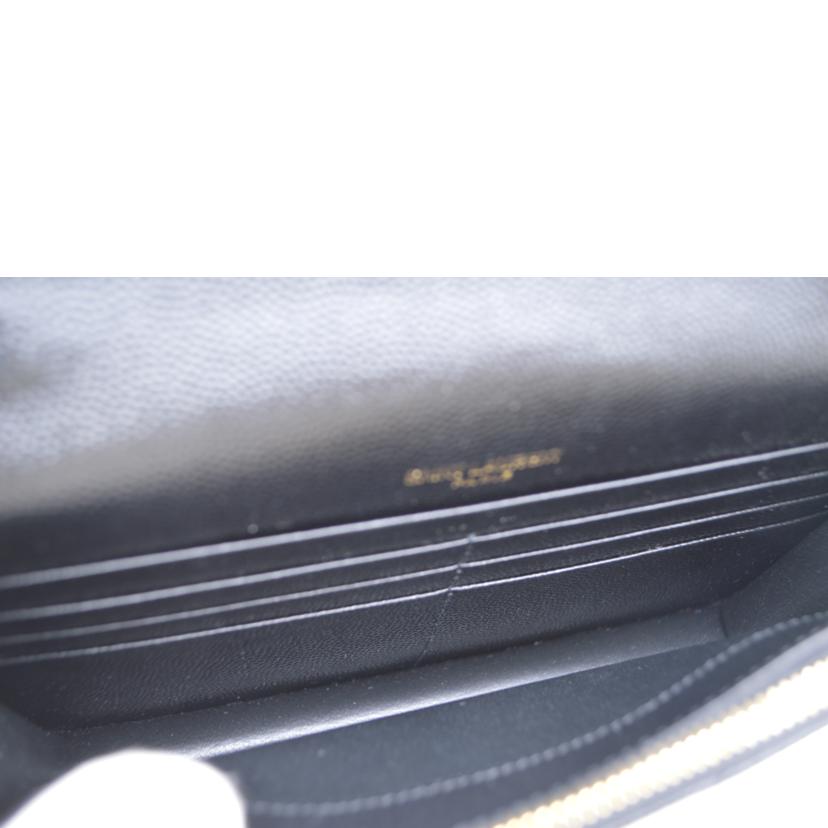 SAINT LAURENT サンローラン/モノグラムエンベロープチェーンレザーウォレット/ノワール/393953//121*/SAランク/89