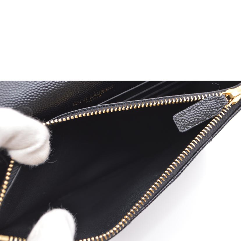 SAINT LAURENT サンローラン/モノグラムエンベロープチェーンレザーウォレット/ノワール/393953//121*/SAランク/89