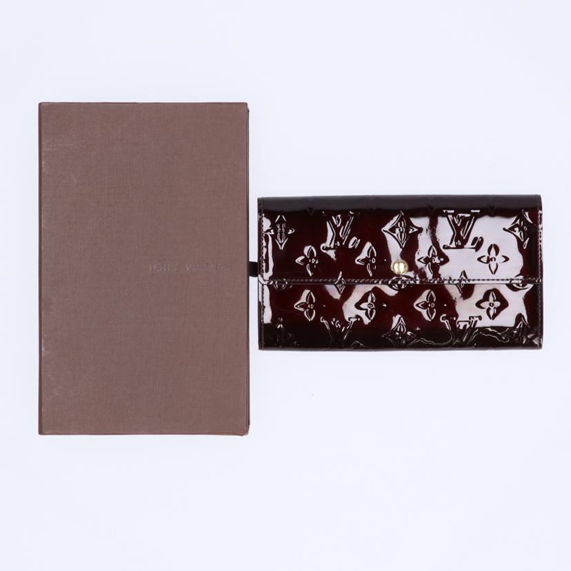 LV ルイヴィトン/ポルトフォイユ・サラ/ヴェルニ/アマラント/M93524//TH2***/Bランク/75