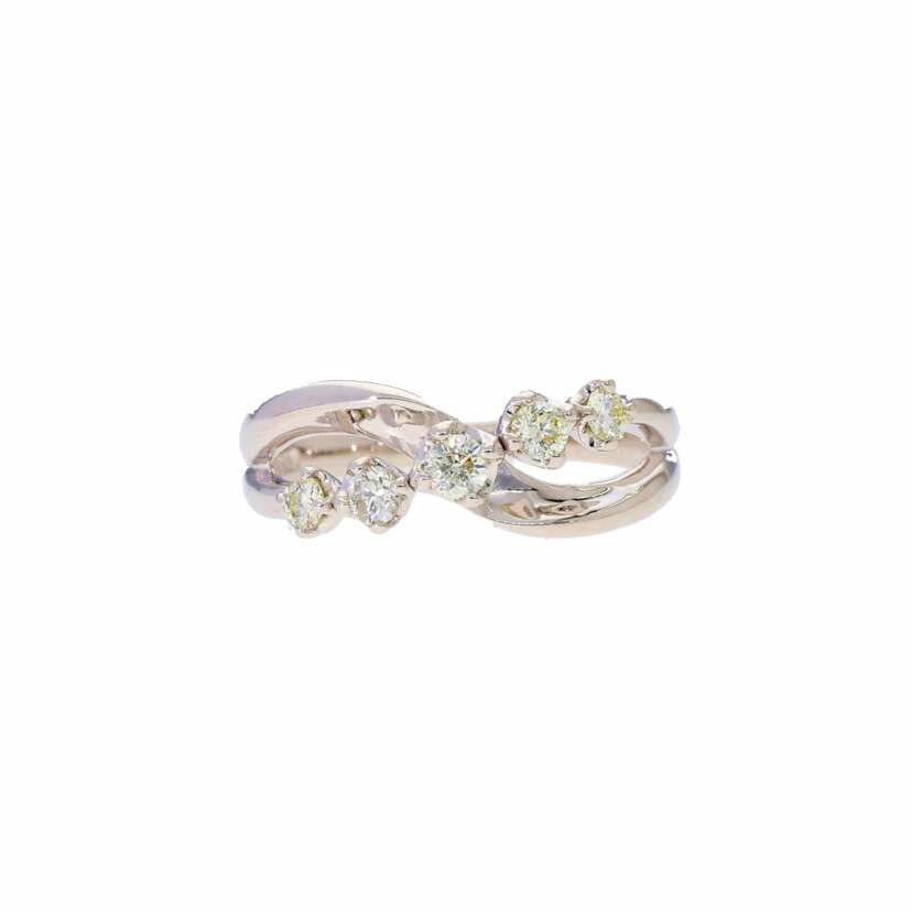 / K18WGダイヤリング0.51ct//Aランク/75