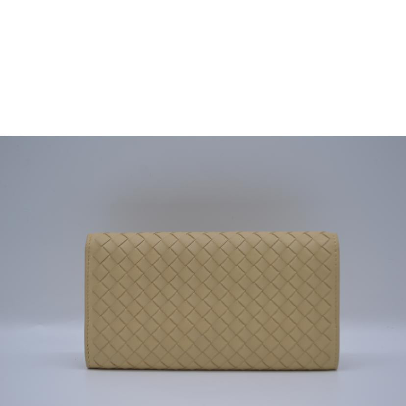 BOTTEGA VENETA ボッテガヴェネタ/イントレチェートコンチネンタルレザー長財布/ベージュ/15059//B01*******/Aランク/89