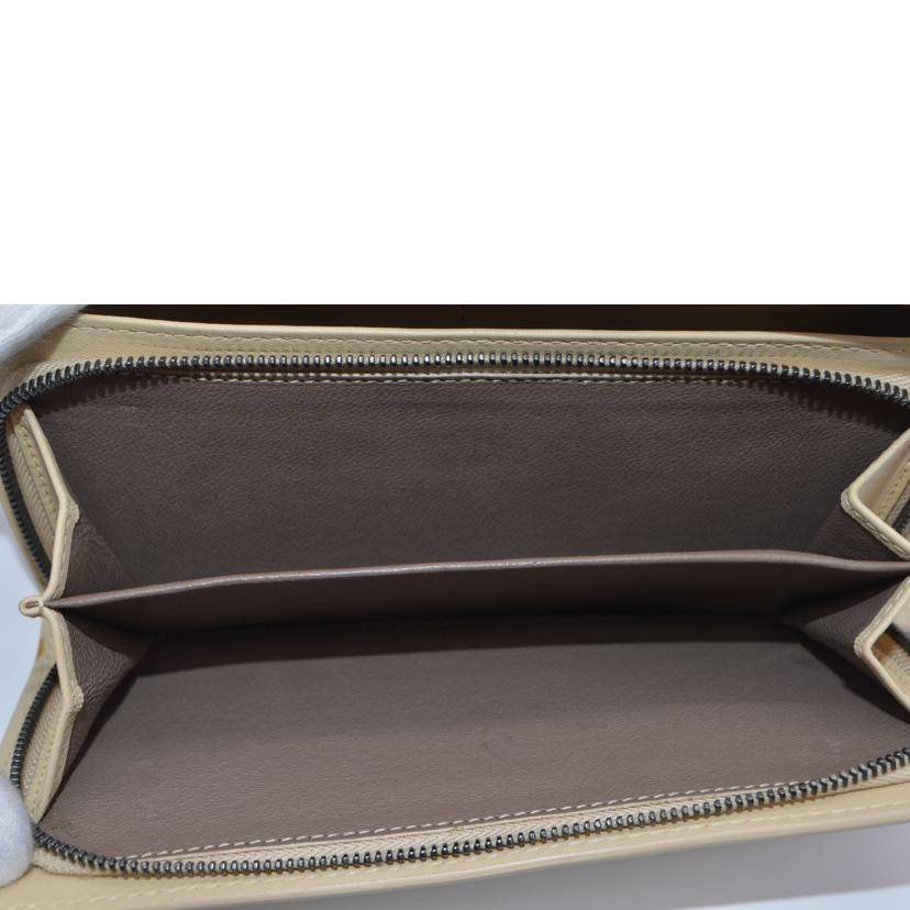 BOTTEGA VENETA ボッテガヴェネタ/イントレチェートコンチネンタルレザー長財布/ベージュ/15059//B01*******/Aランク/89
