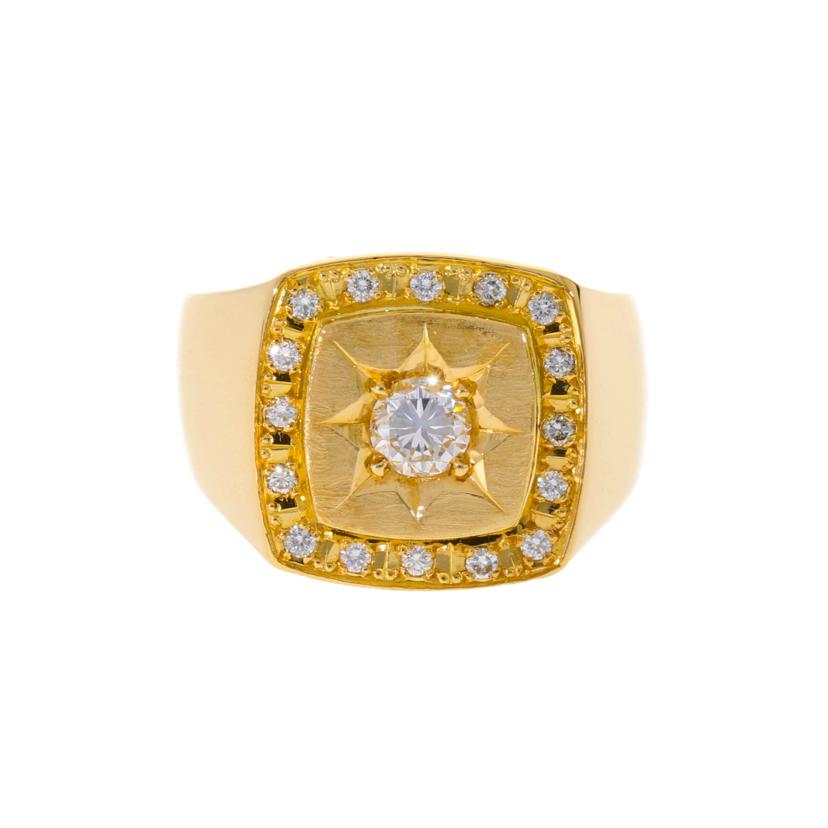 /◎ K18ダイヤリング0.515/0.25ct//Aランク/75