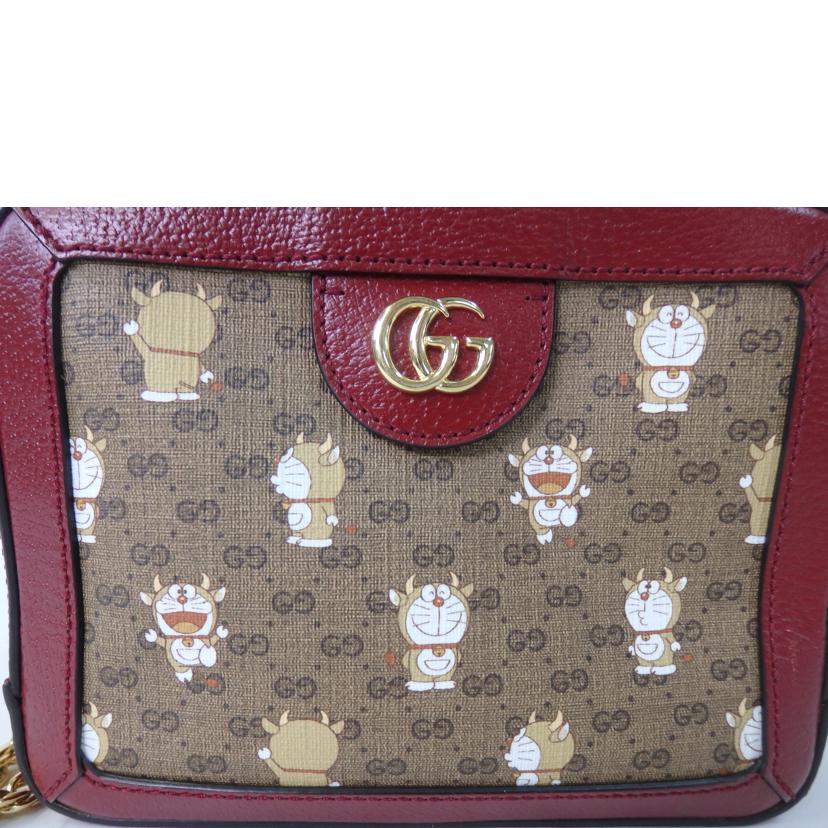 GUCCI グッチ/ミニGGスプリームチェーンショルダー/ドラえもん/655596//486***/Aランク/84