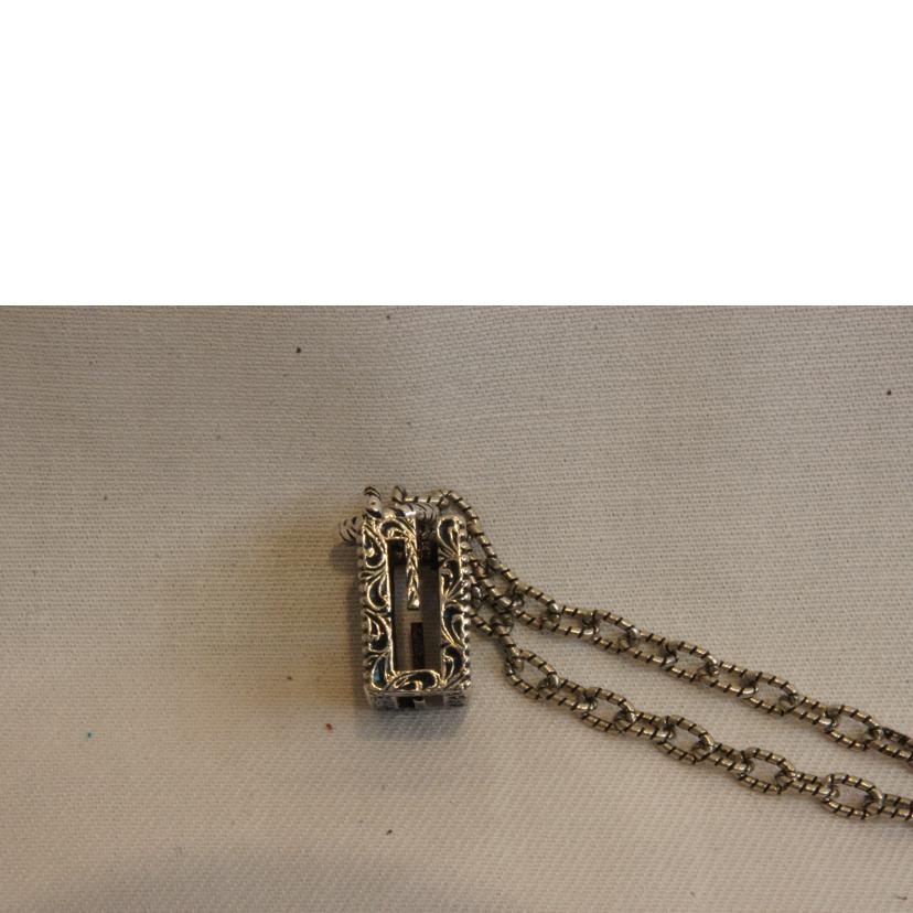 GUCCI グッチ/925シルバーGスクエアクロスネックレス//☆1362FI/Aランク/92
