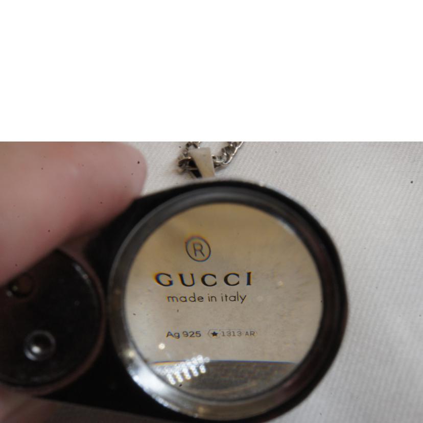 GUCCI グッチ/GGプレートビーネックレス//☆1313AR/ABランク/92