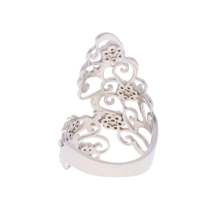 /K18WGダイヤリング0.35/#9//Aランク/75