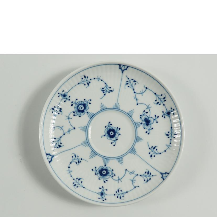 ROYAL COPENHAGEN ロイヤルコペンハーゲン/ブルーフルーテッド カップ&ソーサー2客/スクエアプレート1枚セット//SAランク/79