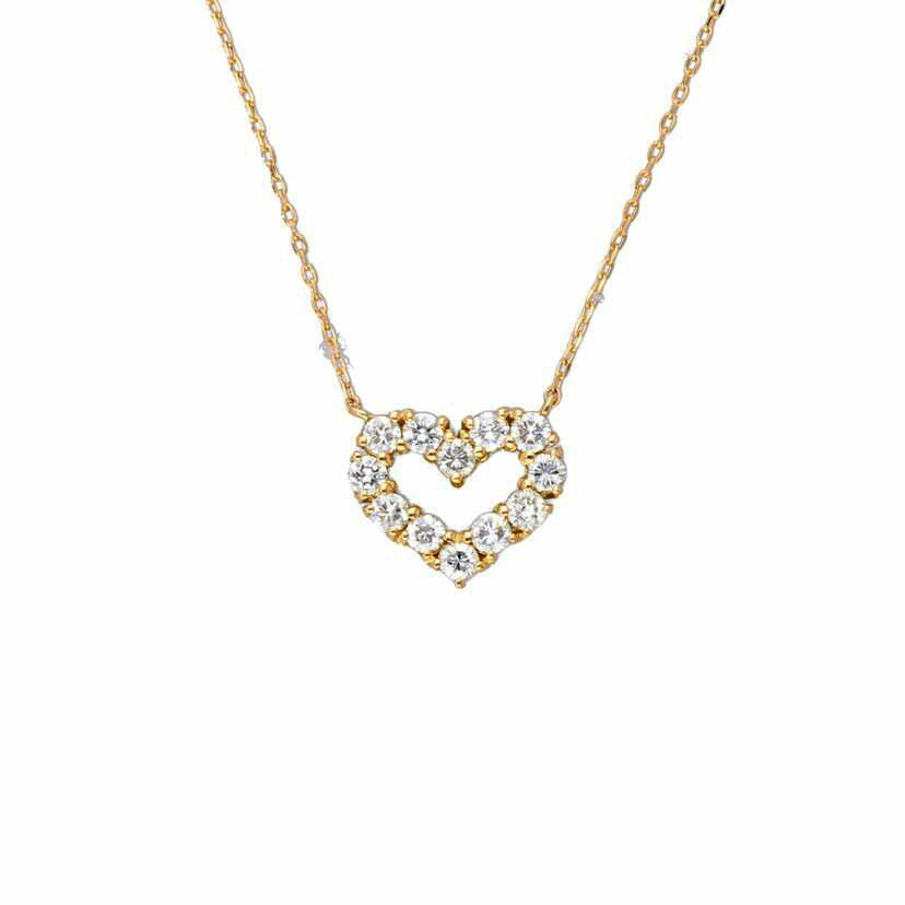 / K18ダイヤネックレス0.33ct//Aランク/75