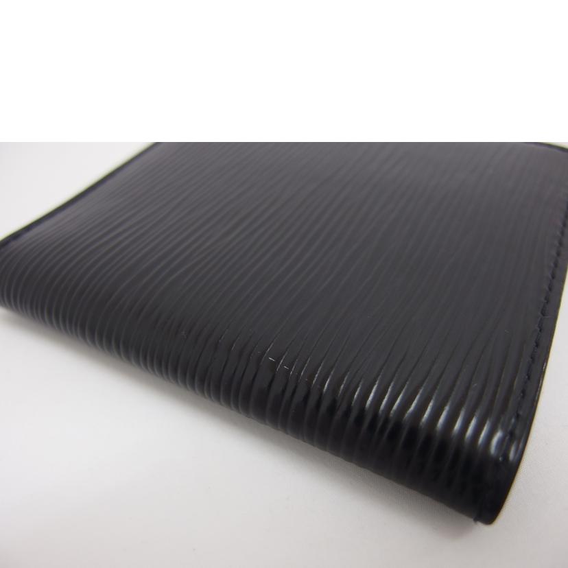 LV ルイヴィトン 二つ折り財布 /ポルトビエ6カルトクレディ/エピ/ノワール/M63312//CA0***/ABランク/04