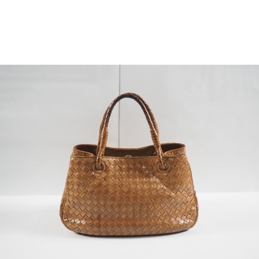 BOTTEGAVENETTA ボッテガヴェネタ/ハンドB/サッチェル イントレチャート/茶/148323//Bランク/79