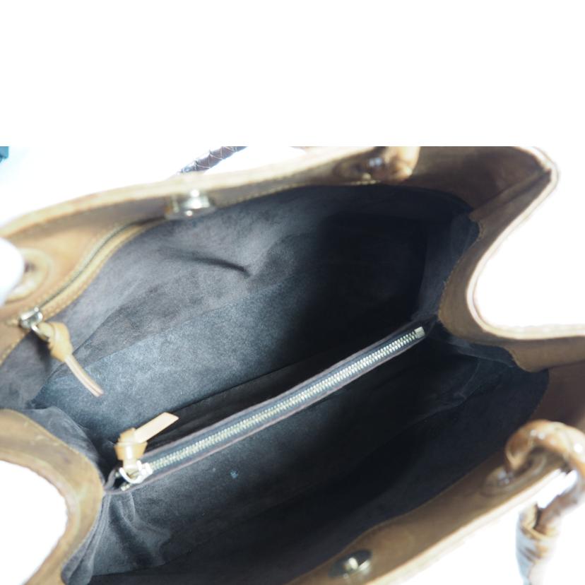 BOTTEGAVENETTA ボッテガヴェネタ/ハンドB/サッチェル イントレチャート/茶/148323//Bランク/79