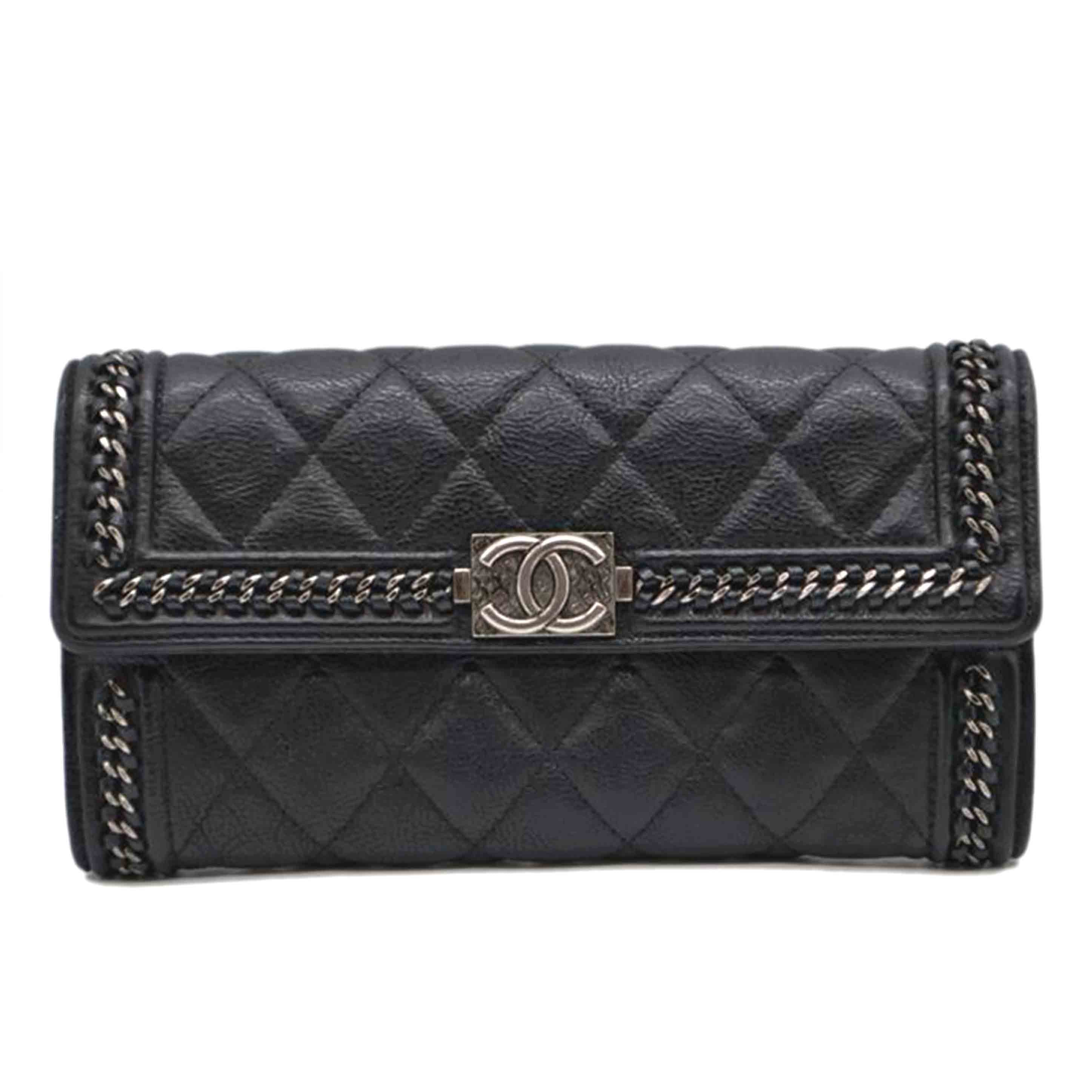 CHANEL シャネル/ボーイシャネルチェーンアラウンドレザー長財布/A83220//226*****/ABランク/89