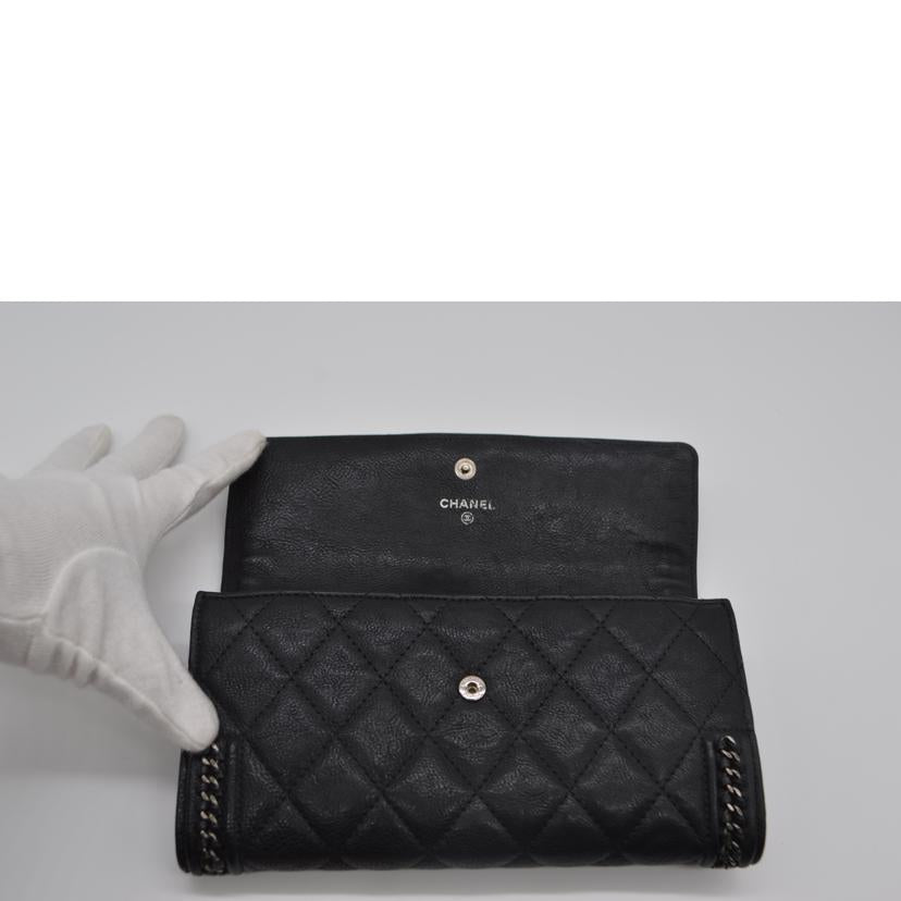 CHANEL シャネル/ボーイシャネルチェーンアラウンドレザー長財布/A83220//226*****/ABランク/89
