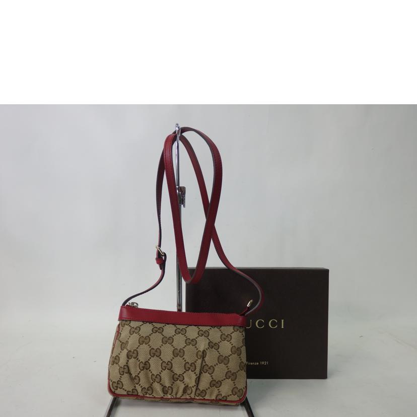 GUCCI グッチ/GGキャンバスミニショルダーバッグ/赤/256899//525***/Aランク/84