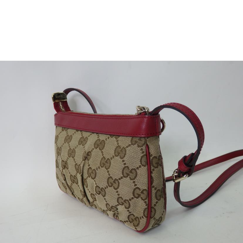 GUCCI グッチ/GGキャンバスミニショルダーバッグ/赤/256899//525***/Aランク/84