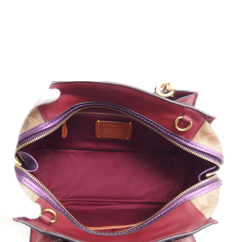 COACH コーチ/ドリマーウィズシグネチャー/2WAYバッグ/ボルドーベージュ/79441//H19**/ABランク/04