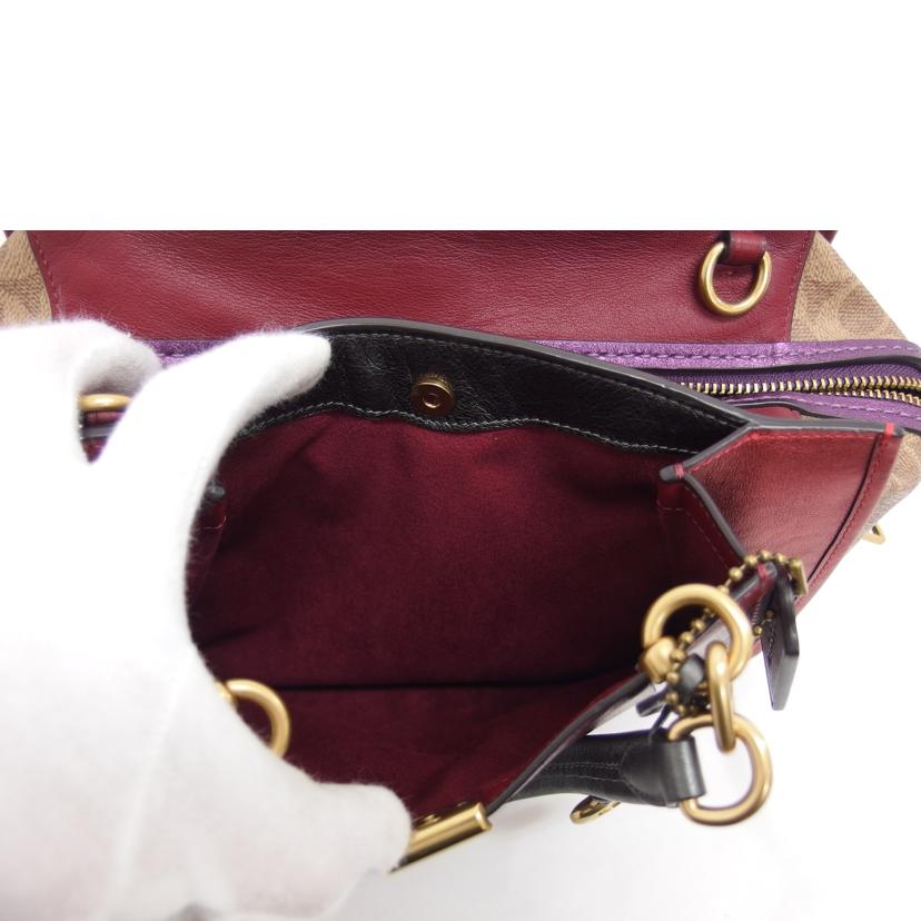 COACH コーチ/ドリマーウィズシグネチャー/2WAYバッグ/ボルドーベージュ/79441//H19**/ABランク/04