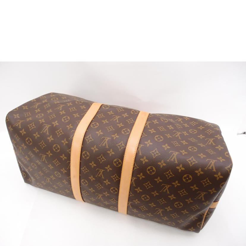 LOUIS VUITTON ルイヴィトン ルイ・ヴィトン ビトン ハンドバッグ 2wayバッグ ボストンバッグ トラベルバッグ ブラウン メンズ レディース 定番 人気 LV 斜め掛け 肩がけ/キーポル・バンドリエール 55/モノグラム /M41414//MB0***/Aランク/69