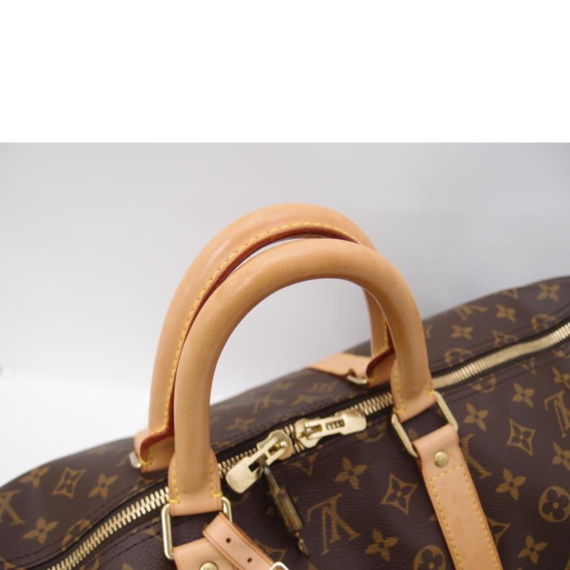 LOUIS VUITTON ルイヴィトン ルイ・ヴィトン ビトン ハンドバッグ 2wayバッグ ボストンバッグ トラベルバッグ ブラウン メンズ レディース 定番 人気 LV 斜め掛け 肩がけ/キーポル・バンドリエール 55/モノグラム /M41414//MB0***/Aランク/69