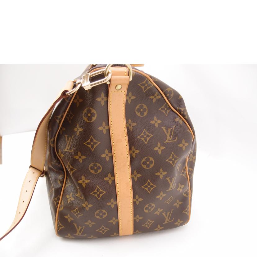 LOUIS VUITTON ルイヴィトン ルイ・ヴィトン ビトン ハンドバッグ 2wayバッグ ボストンバッグ トラベルバッグ ブラウン メンズ レディース 定番 人気 LV 斜め掛け 肩がけ/キーポル・バンドリエール 55/モノグラム /M41414//MB0***/Aランク/69