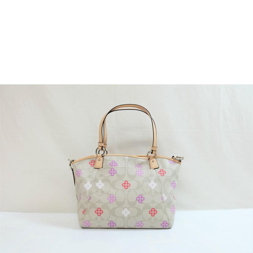 COACH コーチ/PVCレザーペイトンシグネチャークローバートート/F22224//E1381/Aランク/71