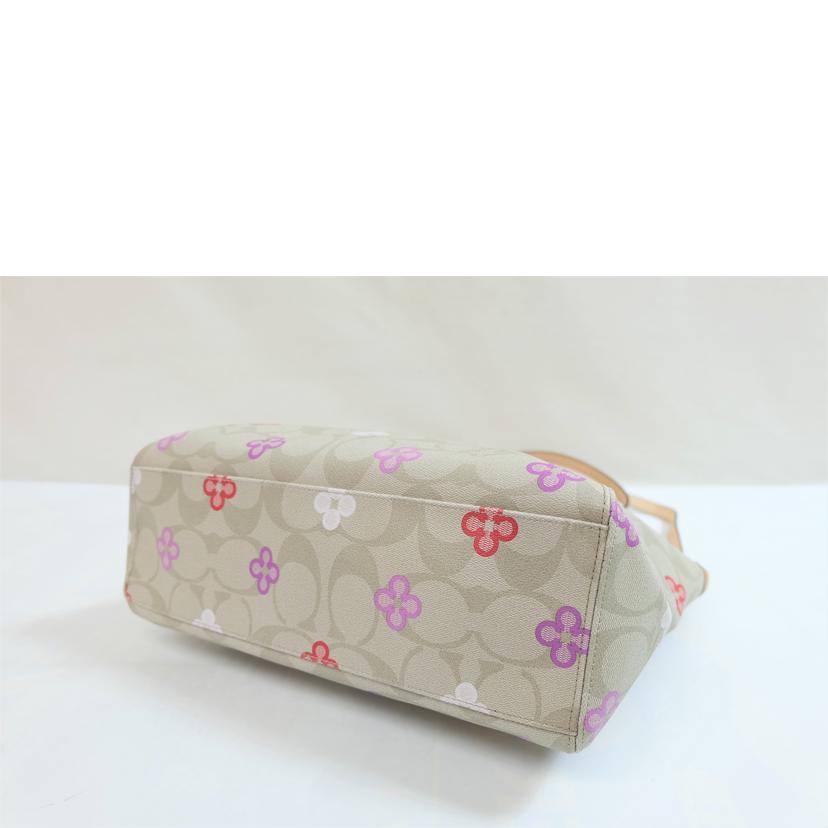 COACH コーチ/PVCレザーペイトンシグネチャークローバートート/F22224//E1381/Aランク/71