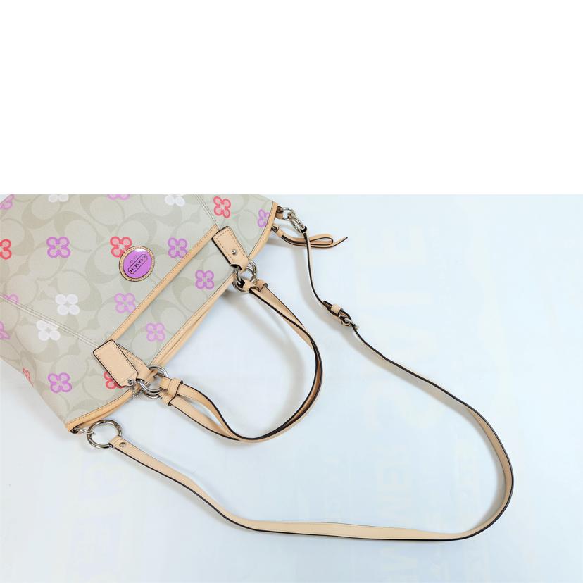 COACH コーチ/PVCレザーペイトンシグネチャークローバートート/F22224//E1381/Aランク/71