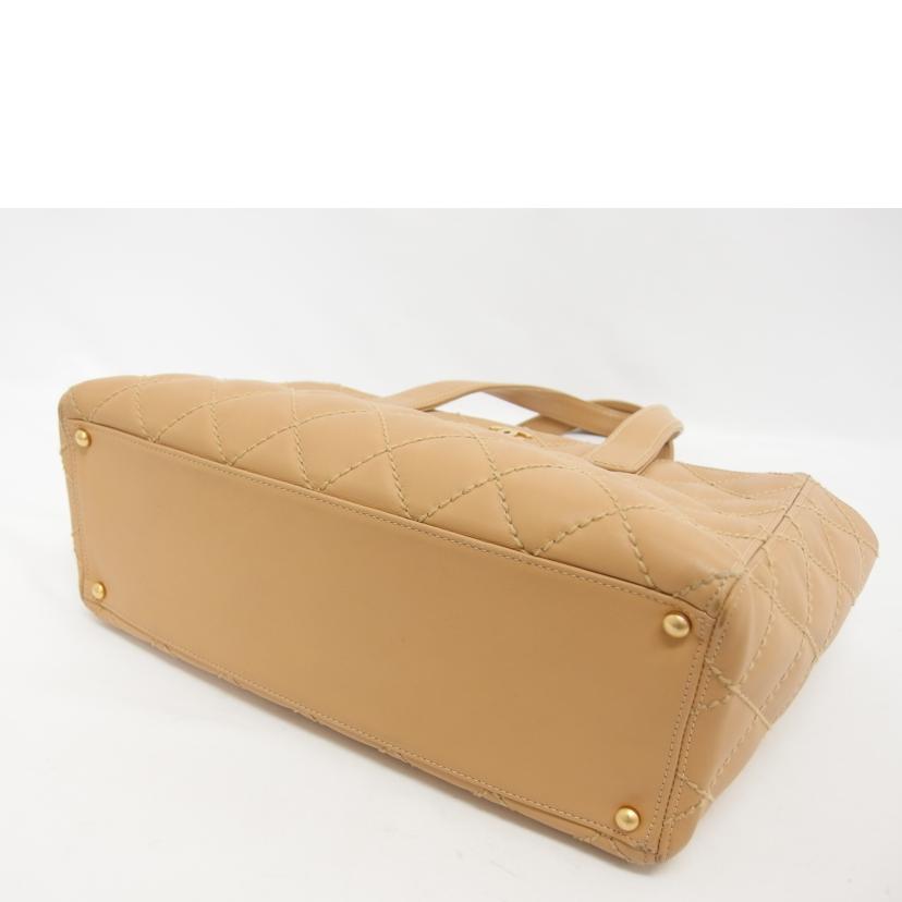 CHANEL シャネル/ワイルドステッチ/トートバッグ/キャメル//9872630/ABランク/04