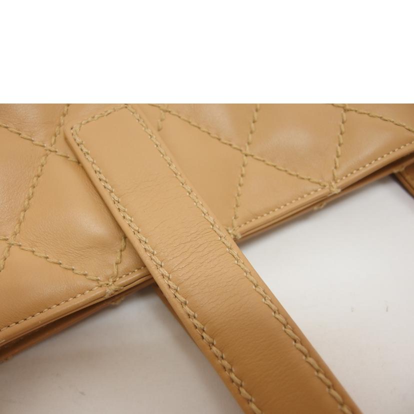 CHANEL シャネル/ワイルドステッチ/トートバッグ/キャメル//9872630/ABランク/04