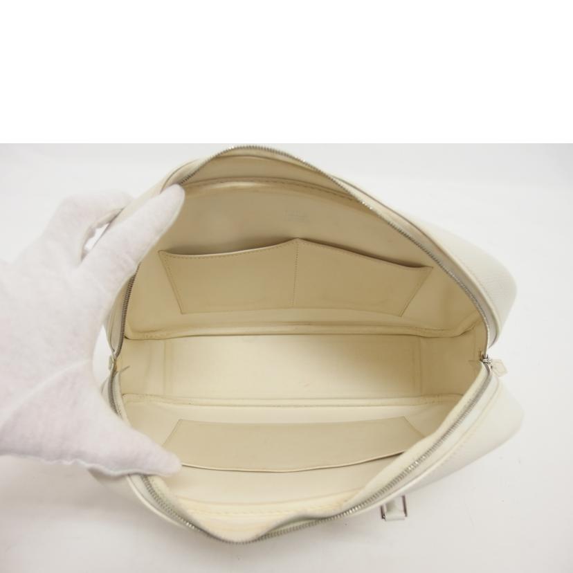 HERMES エルメス/プリュム28/ヴォーエプソン/ホワイト//□K54刻印/Bランク/04