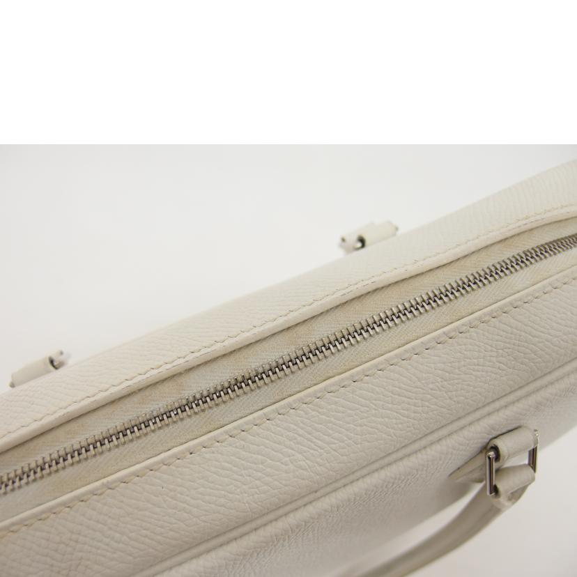 HERMES エルメス/プリュム28/ヴォーエプソン/ホワイト//□K54刻印/Bランク/04