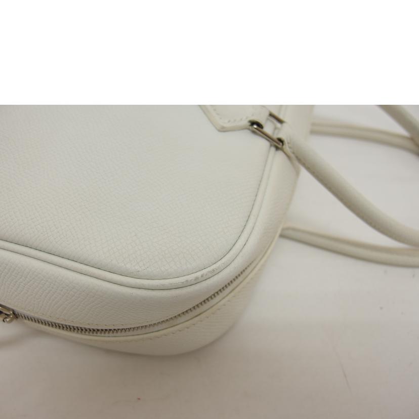 HERMES エルメス/プリュム28/ヴォーエプソン/ホワイト//□K54刻印/Bランク/04