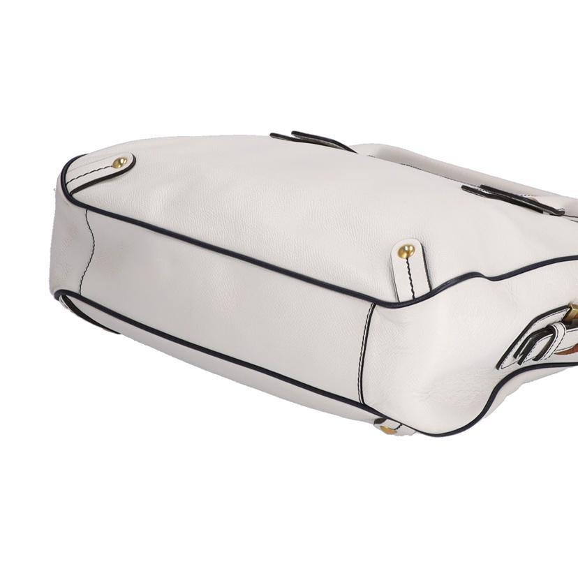 Ferragamo フェラガモ Ferragamo ガンチーニトート ホワイト カーフレザー レディース /ガンチーニトート/ホワイト/21-7306 //Bランク/37