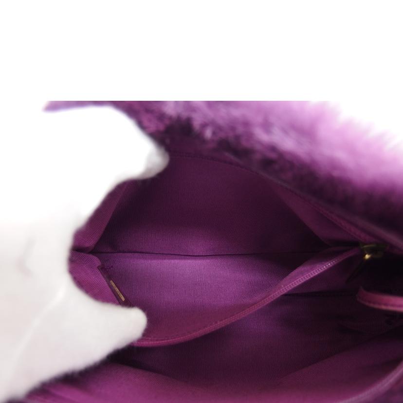 CHANEL シャネル/ラビットファー/チェーンショルダーバッグ/パープル//6194934/Aランク/04