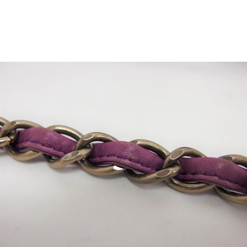 CHANEL シャネル/ラビットファー/チェーンショルダーバッグ/パープル//6194934/Aランク/04