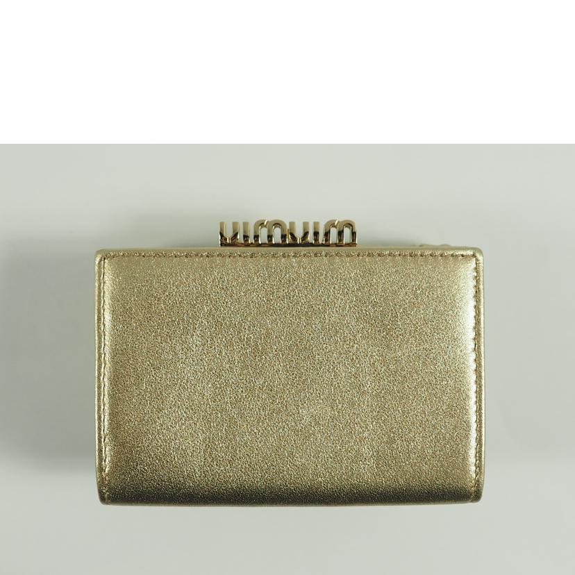 miumiu ミュウミュウ/マテラッセ/コンパクトウォレット/ゴールド/5ME005//ABランク/79