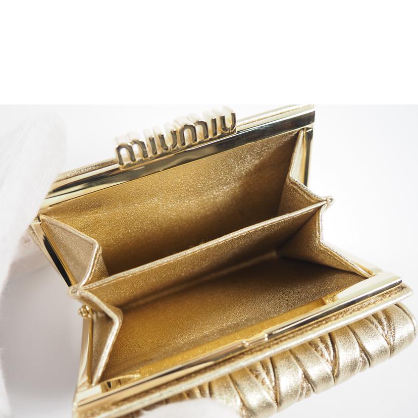 miumiu ミュウミュウ/マテラッセ/コンパクトウォレット/ゴールド/5ME005//ABランク/79