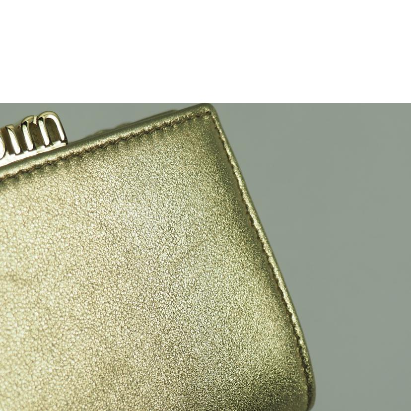 miumiu ミュウミュウ/マテラッセ/コンパクトウォレット/ゴールド/5ME005//ABランク/79