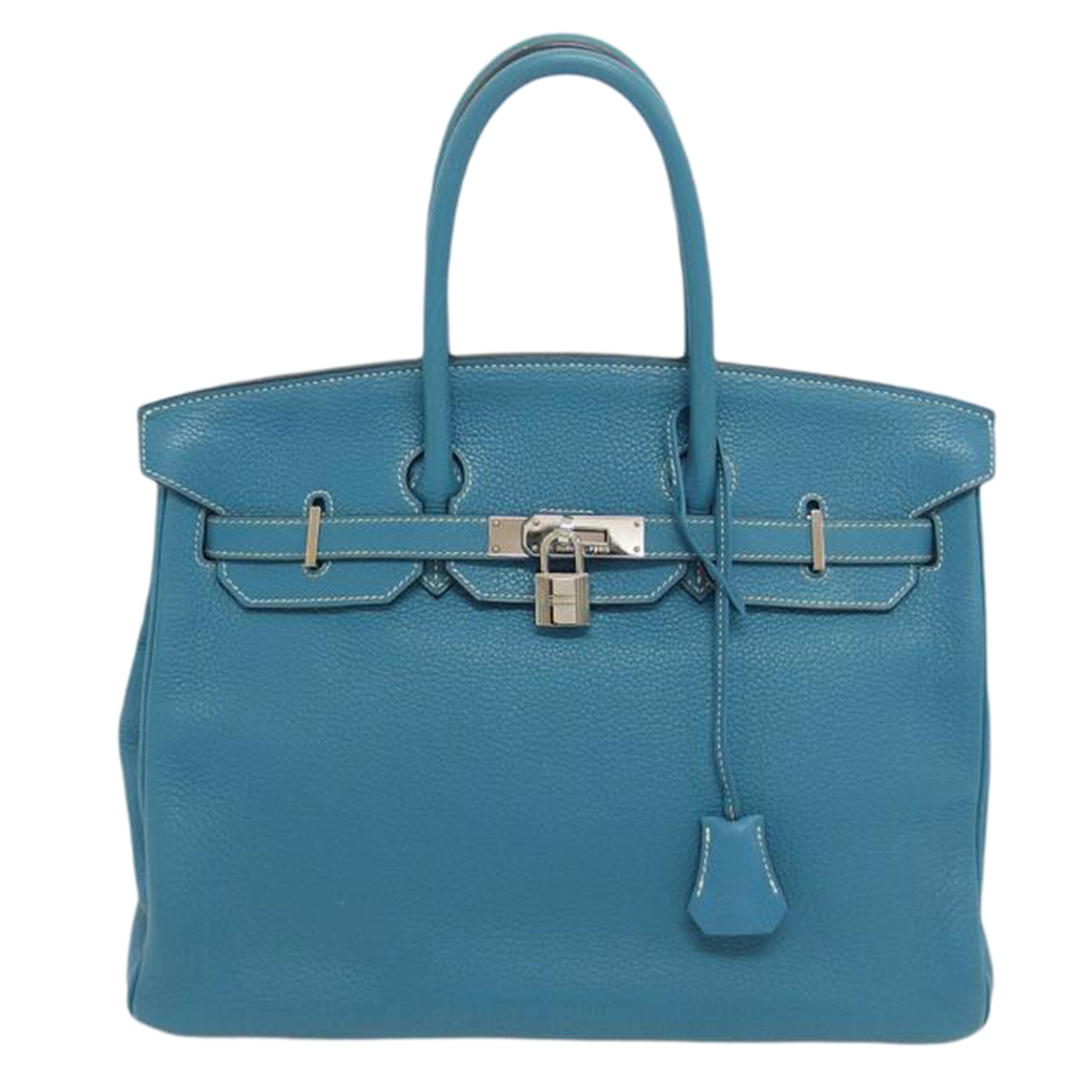 HERMES エルメス/バーキン35/トゴ/シルバー金具/ブルー系/ハンドバッグ//□L刻印/ABランク/04