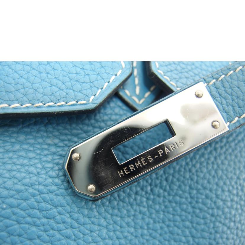 HERMES エルメス/バーキン35/トゴ/シルバー金具/ブルー系/ハンドバッグ//□L刻印/ABランク/04