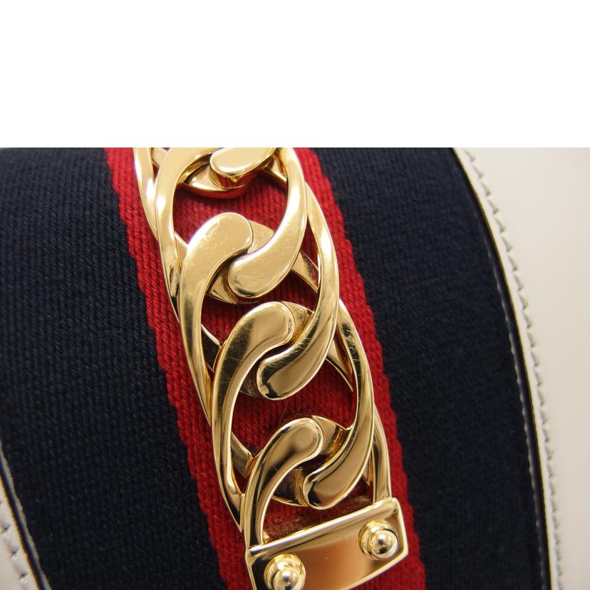 GUCCI グッチ/シルヴィ/レザー2WAYショルダーバッグ/ホワイト/431665//527066/ABランク/04