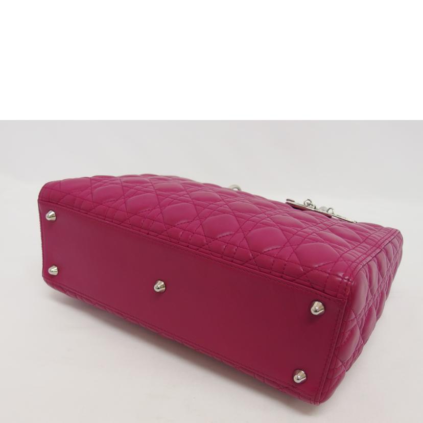 Dior ディオール/レディディオール/ラージ2WAYハンドバッグ/マゼンタ//18-MA-0134/ABランク/04