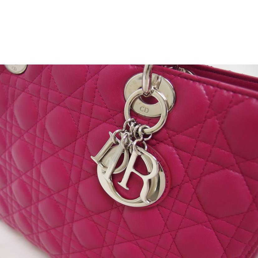 Dior ディオール/レディディオール/ラージ2WAYハンドバッグ/マゼンタ//18-MA-0134/ABランク/04