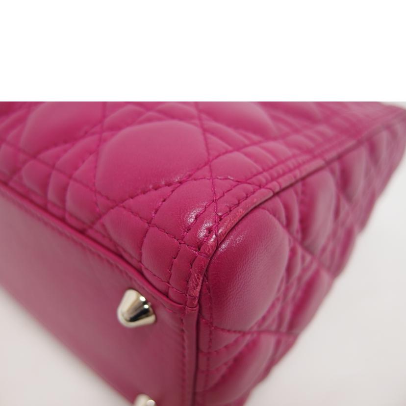 Dior ディオール/レディディオール/ラージ2WAYハンドバッグ/マゼンタ//18-MA-0134/ABランク/04