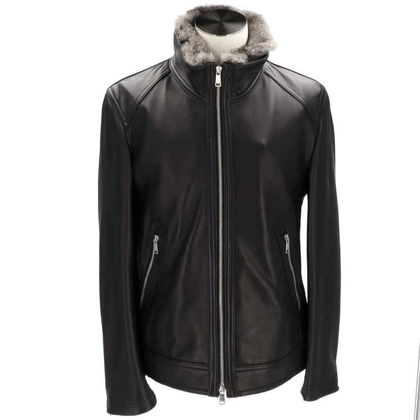 BLACK LABEL CRESTBRIDGE ブラックレーベル クレストブリッジ/レザージャケット/ライナー・ファー付き/羊革/51F41-641-09//Sランク/75