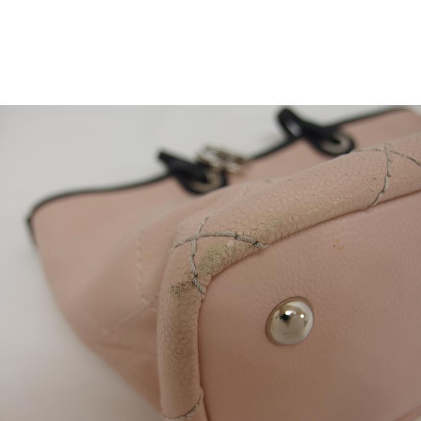 CHANEL シャネル/マトラッセ/キャビアスキン/トートバッグ/ベビーピンク/A92212//19437269/Bランク/04