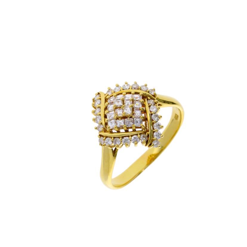 K18/K18ダイヤリング 0.52/#14/3.7//0.52/Aランク/75