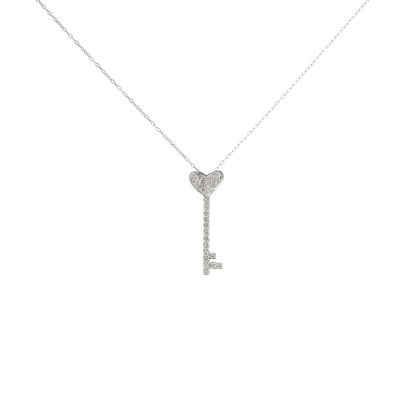 / K18WGダイヤネックレス0.25ct//Aランク/75