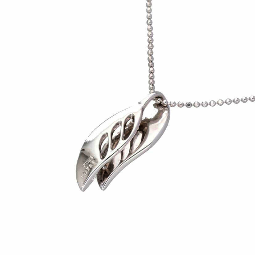 / K18WGダイヤネックレス0.76ct//Aランク/75